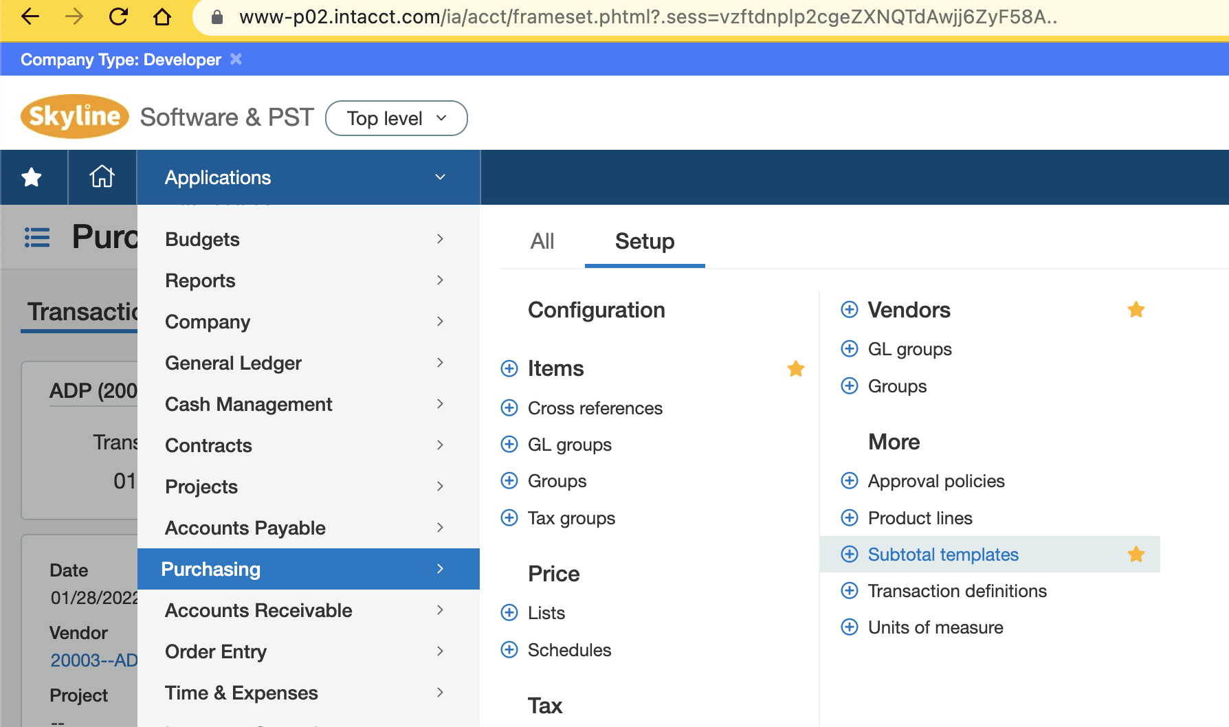 Configuration Guide for Sage Intacct Canix Help Center
